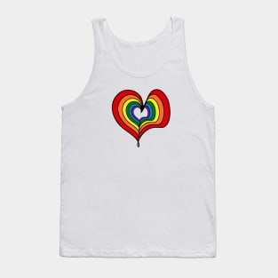 LGBT Pride Month in June. Lesbians, gays, bisexuals, transgender people. Celebrated annually. LGBT flag. Rainbow love concept. Human rights and tolerance. Poster, postcard, banner and background Tank Top